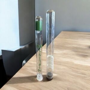 Vintage Empty Glass Cigar Tubes - Lot of 2